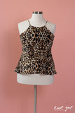AITNB Leopard Peplum Tank (Sizes 14 - 20) *Item ships on November 5th* - Society+ - Society Plus - Plus Size Fashion - 5