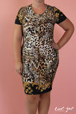 AITNB Animal Print Shift Dress (Sizes 14 - 20) *Item ships Nov. 4th* - Society+ - Society Plus - Plus Size Fashion - 1