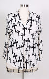 Cool Gal Cross Print Top (Sizes 18 - 22) - Society+ - Society Plus - Plus Size Fashion - 1