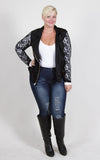 Alessandra Laced Jacket (Sizes 16 - 22) - Society+ - Society Plus - Plus Size Fashion - 1