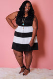 Cool Gal Black and White Sleeveless Skater Dress (Sizes 14 - 20) *Item ships on November 4th* - Society+ - Society Plus - Plus Size Fashion - 2