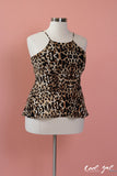 AITNB Leopard Peplum Tank (Sizes 14 - 20) *Item ships on November 5th* - Society+ - Society Plus - Plus Size Fashion - 2