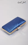 Assa Cisse Royal Blue Shimmering Leather Clutch * Item ships on Nov. 5th* - Society+ - Society Plus - Plus Size Fashion - 3