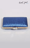 Assa Cisse Royal Blue Shimmering Leather Clutch * Item ships on Nov. 5th* - Society+ - Society Plus - Plus Size Fashion - 2
