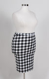 Amanda A. Plaid Pencil Skirt - White (Sizes 12 - 18) - Society+ - Society Plus - Plus Size Fashion - 2
