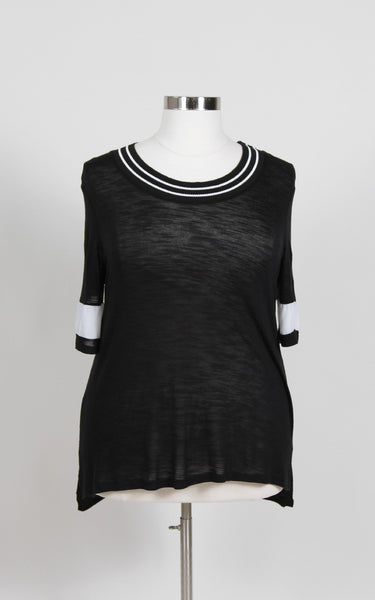 Ameowz Knitted Collar Top (Sizes 14 - 22) - Society+ - Society Plus - Plus Size Fashion - 1