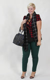 Buttoned Plaid Blazer (Sizes 14 - 20) - Society+ - Society Plus - Plus Size Fashion - 2