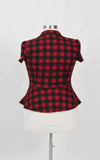 Buttoned Plaid Blazer (Sizes 14 - 20) - Society+ - Society Plus - Plus Size Fashion - 3