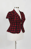Buttoned Plaid Blazer (Sizes 14 - 20) - Society+ - Society Plus - Plus Size Fashion - 4