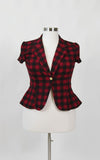 Buttoned Plaid Blazer (Sizes 14 - 20) - Society+ - Society Plus - Plus Size Fashion - 5